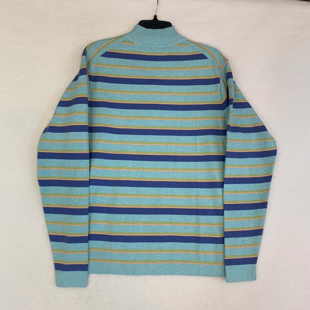 Peter Millar Crown Sport Marion Sweater Multi-Stripe 1/4 Zip Pullover Men M - Picture 3 of 9